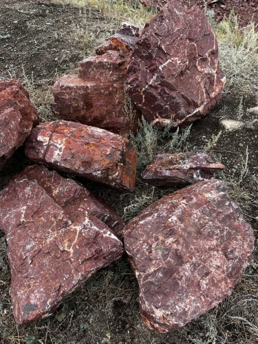 Камни для ландшафтного дизайна красно-фиолетовые 10-60 килограмм купить в Стерлитамаке