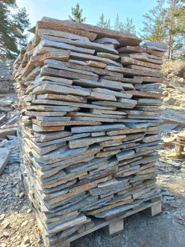 Плитняк златолит серебристый для цоколя, отмостки купить в Стерлитамаке