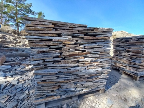 Плитняк златолит серебристый для фасада купить в Стерлитамаке