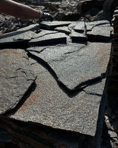 Плитняк златолит серебристый для фасада купить в Стерлитамаке